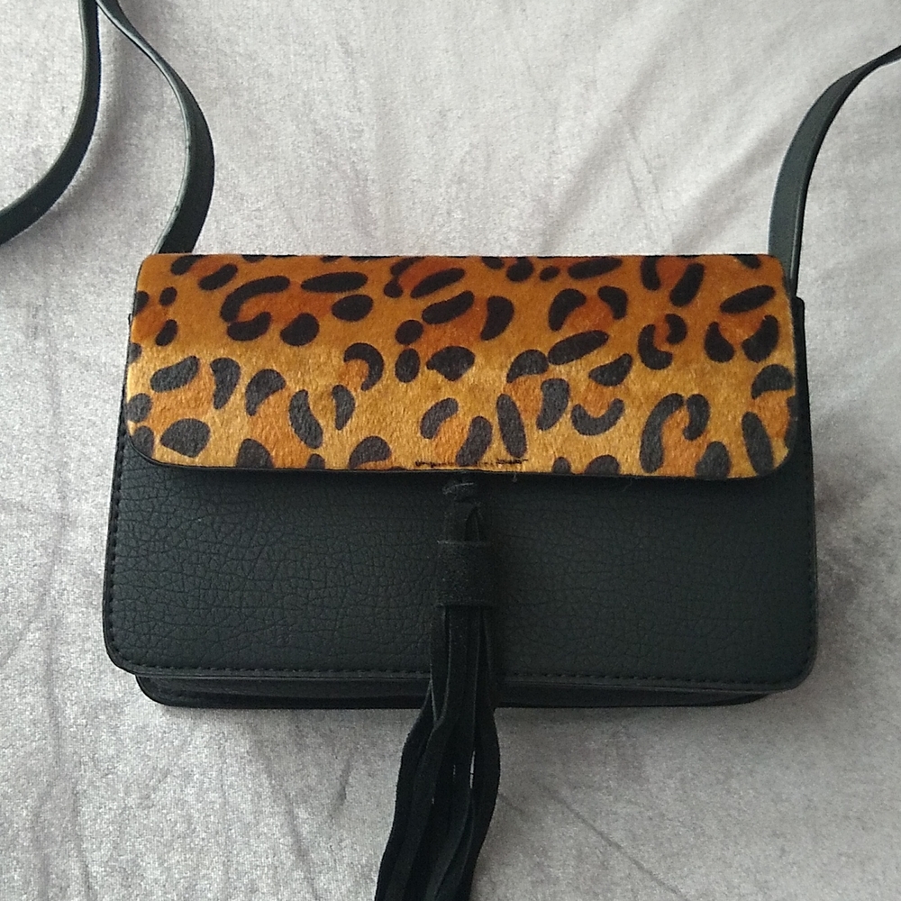 Faux Calf Hair Crossbody Bag